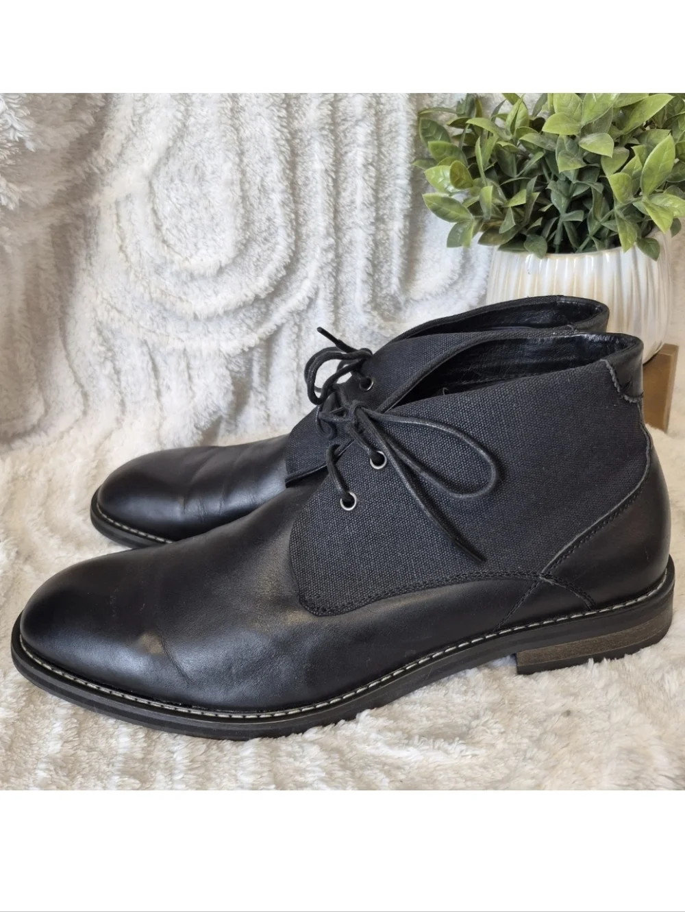 Joe’s Men's Chukka Boots Black Leather Lace Up Dressy Casual Size 13 Joe's Jeans